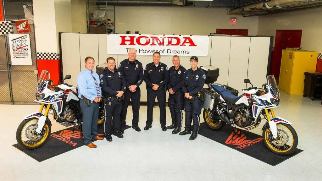 Honda donates two Africa Twin Bikes to the Redondo Beach Police Department