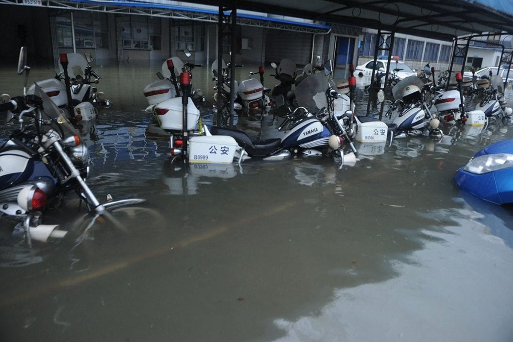 Hurricane Flood Damaged Motorcycles